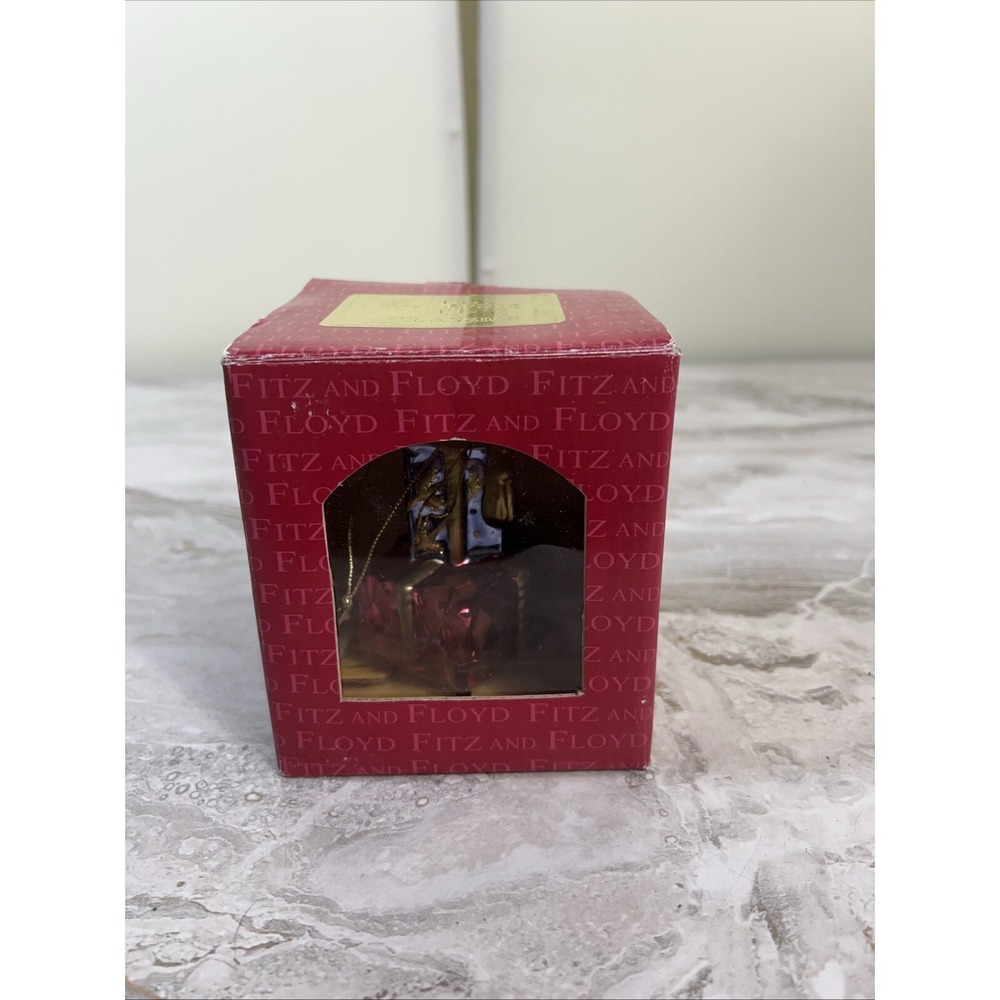 Fitz & Floyd Christmas Present Holiday Christmas Ornament